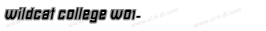 Wildcat College W01字体转换